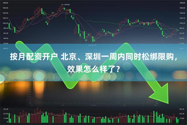按月配资开户 北京、深圳一周内同时松绑限购，效果怎么样了？
